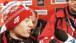 Kamil Stoch komentuje sukces w PŚ w Zakopanem [upl. by Leiahtan]