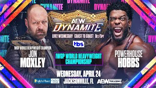 FULL MATCH  Jon Moxley vs Powerhouse Hobbs – IWGP Heavyweight Championship AEW Dynamite 2024 [upl. by Idet]