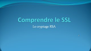 3  Le cryptage RSA  Comprendre le SSL [upl. by Dnomra]