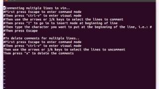 How to commentuncomment multiple lines in VIM editor [upl. by Potter4]