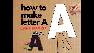 How to Make a Large Cardboard Alphabet Letter A  DIY Home Decor amp Event Ideas [upl. by Nims841]