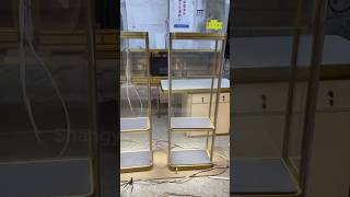 Doublelayer toughened glass metal stainless steel jewelry display cabinet jewelryshowcase [upl. by Shulock]