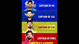 👑 IPL Team Captain 2024 shorts ipl ipl2024 trending viralvideo cricket cricketlover [upl. by Yellhsa]