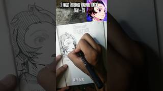 Tanjiro Speed Drawing in 30 Seconds🔥  Simple Demon Slayer Art [upl. by Nailuj]