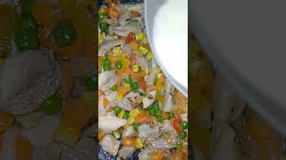 VEGETABLES SAUCE FOR RICE satisfying tiktok asmreating mukbanging food eatingrawrice [upl. by Llireva653]