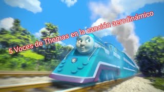 5 voces de Thomas en la canción aerodinámico [upl. by Hctud]