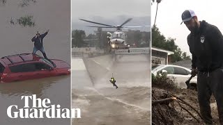 A deadly atmosphericriver fuelled storm is causing chaos across California [upl. by Bascomb732]