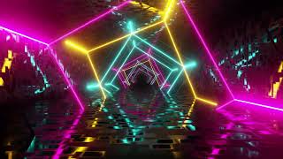 vj loop neon fantastic tunnel 4k vj loop background video  No Copyright video [upl. by Lucania]