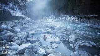 Winter Soak in Lussier Hot Springs [upl. by Hairahcaz]