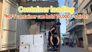 Container loadingTshirt [upl. by Ecnerewal]