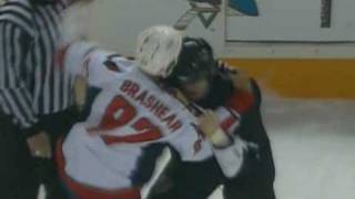 Donald Brashear vs Jody Shelley Nov 22 2008 [upl. by Celin]