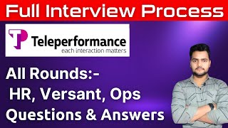 Teleperformance interview  Teleperformance versant test  Teleperformance  Teleperformance ops [upl. by Nesyrb586]