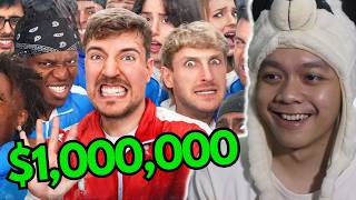 BIGGEST YOUTUBER COLLAB EVER  MrBeast quot50 YouTubers Fight For 1000000quot Reaction [upl. by Alain]