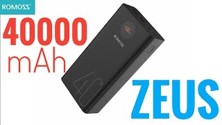 ROMOSS PEA40 Zeus 40000mAh Power Bank 18W Обзор и тест [upl. by Dorsman659]