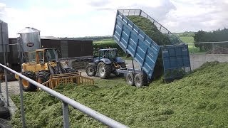 Volvo L120E CCS Harvesting Silage 2014 1 [upl. by Nnahtur]