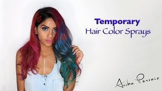 Temporary Hair Color Sprays Bright and Vibrant 😯  HAIR TUTORIAL  ARIBA PERVAIZ [upl. by Sivrup]