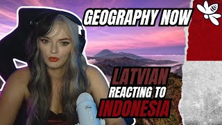 Reacting to Geography Now Indonesia  Girl React [upl. by Hance]