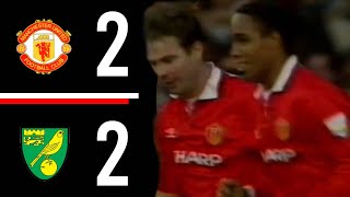 Manchester United v Norwich City  quotHe gets there to volley it past Gunnquot  On This Day in 1993 [upl. by Tolland]