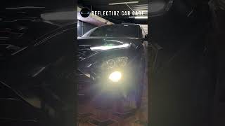 Dark edition Tata Harrier headlight upgraded with 75w 4300kelvin LEDs shorts headlights harrier [upl. by Tate]