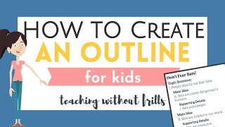 How to Create an Outline for Kids  Planning Your Writing [upl. by Stedmann106]