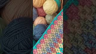 Easy and fun crochet scrap blanket stepbystep Designer BebaBlanket mosaiccrochet crochet [upl. by Oicam420]