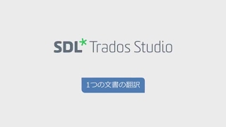 SDL Trados Studio 2017 で１つのドキュメントを翻訳する方法 [upl. by Nylde]