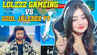 Lolzzz gaming vs Godl jalebee gaming 🤯  Won can win 😱 [upl. by Aliuqa]