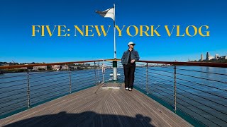 FIVE NEW YORK VLOG  New York City Fall Foliage Lunch Cruise on the Hudson River [upl. by Ahsikar]