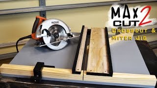 Making Circular Saw Crosscut amp Miter Jig The MAX CUT 2  Limited Tools Episode 003 [upl. by Elman]