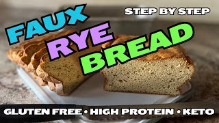 Faux Rye Bread  A Rye Lovers Dream  EggWhiteProtein LowCarb GlutenFree Keto HighProtein [upl. by Anihsak511]