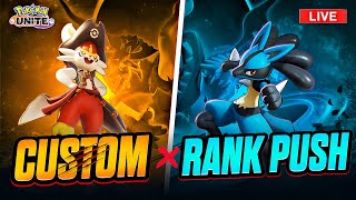 Custom Or Rank Push  Pokemon Unite Live [upl. by Isdnyl]