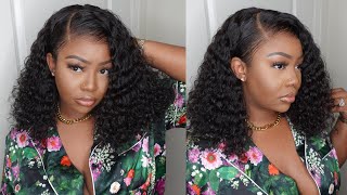 NEW Most Natural Hairline Summer Curly Undetectable Bob Lace Wig  ft Afsisterwig [upl. by Butcher]