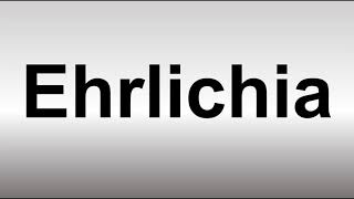 How to Pronounce Ehrlichia [upl. by Thurston]