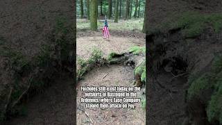 Easy Company Foxholes still exist today on the outskirts of Bastogne in the Ardennes ww2history [upl. by Dearborn]