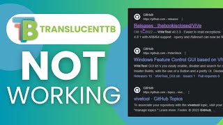 How To Fix When TranslucentTB Is Not WorkingStep By Step [upl. by Boyden]