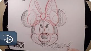 HowTo Draw Minnie Mouse  Disneys Hollywood Studios [upl. by Anairad]