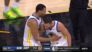 Steph Curry being carried by Otto Chamberlain in clutch time vs Suns 💣 [upl. by Naot]