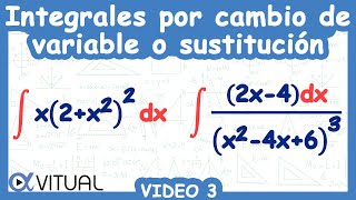 🐍 Integrales por Cambio de Variable o Sustitución  Video 3 [upl. by Sethrida]