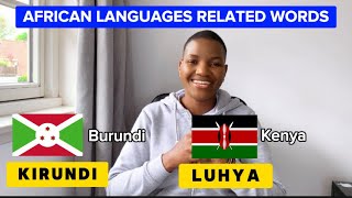 Similar Words in Kirundi of Burundi and Luhya of Kenya [upl. by Aznofla183]