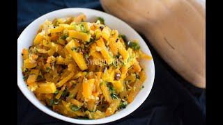 butternut squash palya recipe  Butternut squash stir fry recipe  VEgan and gluten free side dish [upl. by Sig22]