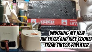 vlog133 UNBOXING MY NEW AIR FRYER AND RICE COOKER FROM TIKTOK PAYLATER [upl. by Fagin]