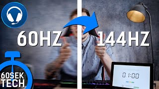 MONITOR VON 60HZ AUF 144HZ STELLEN  60SEK TECH [upl. by Nyleek324]