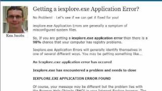 IexploreExe Application Error Fix [upl. by Yorgerg]