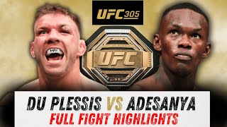 UFC 305 Dricus du Plessis vs Israel Adesanya Full Fight Highlights [upl. by Nnair]