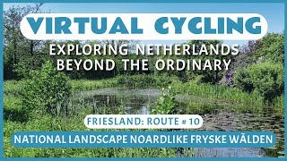 Fietsroute Nationaal Landschap Noardlike Fryske Wâlden  Virtueel Fietsen [upl. by Gonagle]