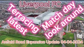 Liverpool FC Anfield Road Stand Expansion Update 04042024 [upl. by Ebbarta200]