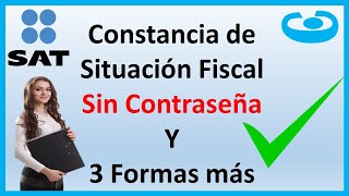 Constancia de Situación Fiscal Sin Contraseña Fácil y Rápido [upl. by Avehstab]