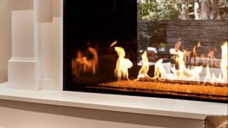 Montigo EXEMPLAR R324STIO  See Through Indoor Outdoor Fireplace [upl. by Imefulo]