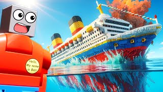 We Sank a LEGO Cruise Ship in NEW Modded Maps in Brick Rigs [upl. by Handal]