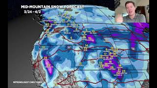 Snow Forecast for the End of March Significant Snow Across North America [upl. by Luana]